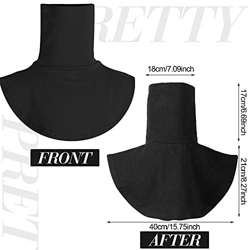 SATINIOR 5 Pieces Cotton Fake Turtleneck Dickey Collar Turtleneck Mock Neck Blouse Collar for Women (Red, Black, White, Dark Gray, Gray)4