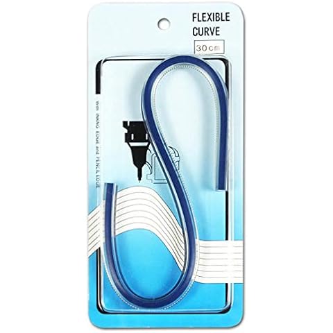 UxradG Flexible Curve Ruler, 30/40/50/60cm Flexible Ruler, Plastic Double Sided Creative Ruler for Engineering Drawing, Design Drafting Graphics, Painting(size:30cm) Cover