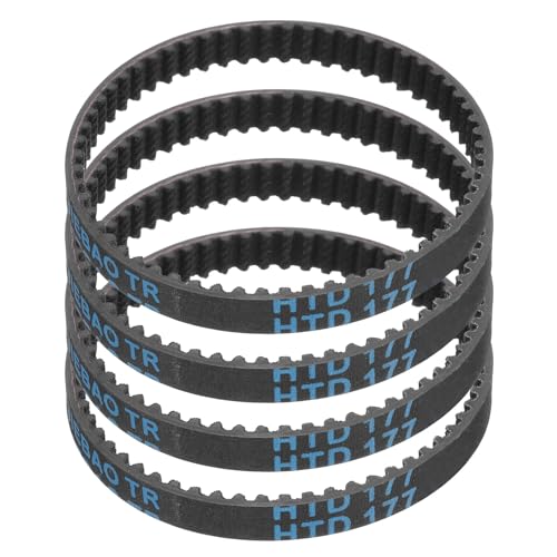 sourcing map 4pcs HTD-3M Rubber Timing Belt 59 Teeth, 177mm 