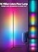 Tyute Corner Floor Lamp, RGB LED Corner Lamp with Music Sync, Smart App and Remote Control Color Changing Ambience Light, LED Lamp with 16 Million Colors for Bedroom, Living Room Gaming Room