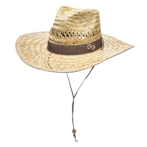 Glacier Glove Unisex Sonora Straw Hat | Lightweight Breathable Cooling Quick-Drying Summer Sun Hat with Full Brim, Interior Headband & Adjustable Chin Strap, S/M