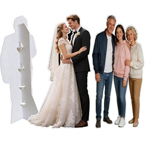 Pappaufsteller Lebensgroß Personalisiert 1-3FT | Pappfigur aus Cardboard mit Ständer, Wasserfest...