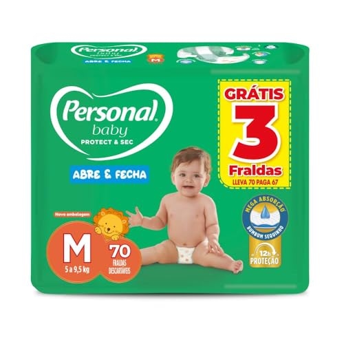 Personal Fralda Protect E Sec M Hiper, 70 Unidades Personal Fralda Protect E Sec M Hiper, 70 Unidades