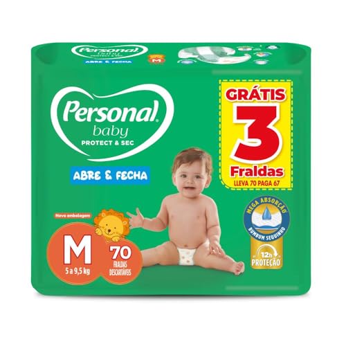 Personal Fralda Protect E Sec M Hiper, 70 Unidades