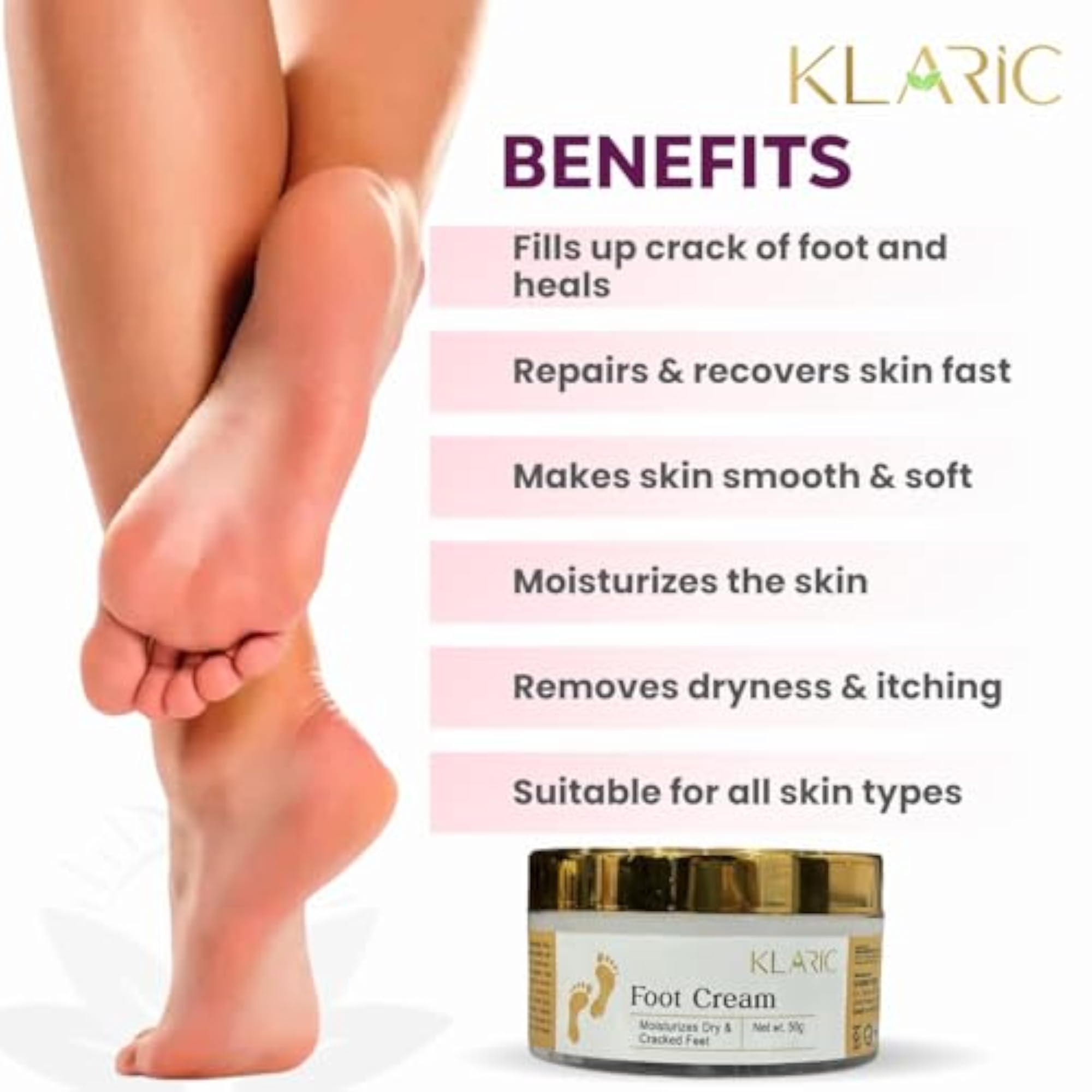 Foot Cream for Dry & Cracked Feet, Heel Repair Moisturizing Cream