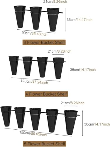 Generisch Wall Mounted Flower Display Stand - Decorative Indoor/Outdoor Plant Holder - Plastic Floral Container Rack for Home & Garden Decor - Modern Vertical Plant Shelf