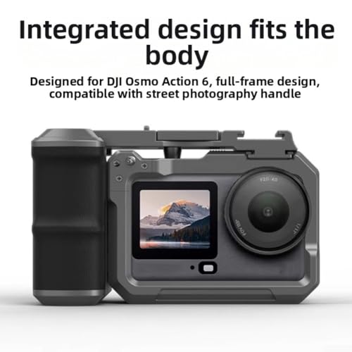 Kit de fotografía para DJI Osmo Action 6 con mango y marco estable gris 6