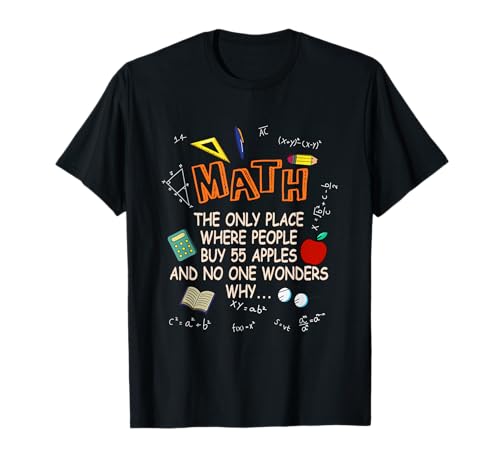 Mostra alla classe chi ha l'umorismo matematico e questa divertente maglietta per insegnante di matematica nella tua classe di matematica. Fantastica idea regalo per matematico, insegnante di matematica, professore di matematica, tutor di matematica, geek di matematica, nerd di matematica o studente di matematica
