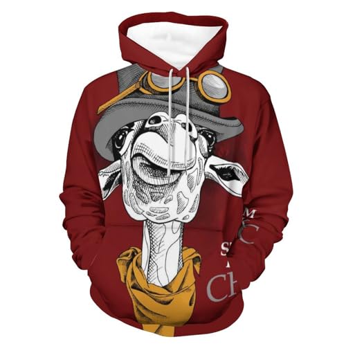 Hoody sweatshirt pull girafe pour lutter contre le froid avec style
