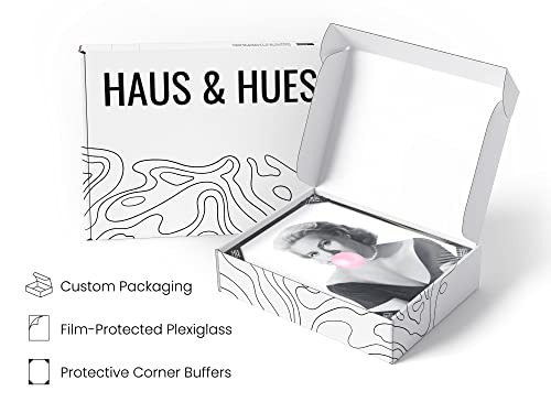 Haus And Hues Celebrity Wall Art Pop Art Wall Decor - Set Of 4 Fashion Wall Art | Audrey Hepburn Poster Marilyn Monroe Poster Grace Kelly Poster Elizabeth Taylor Pop Wall Art (11X14, Black Framed) #TOP3