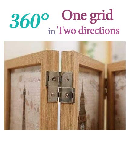 Wooden Folding Picture Frames 3.5X5 Decorative Hinged Table Desk Top Picture Photo Frame, 2 Way Vertical Openings With Acrylic - Hinged Triple Picture Frames- Tabletop Frames (Beige) #TOP1