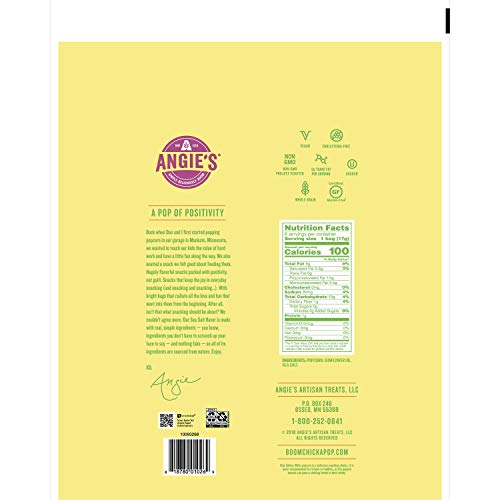 Angie's Boomchickapop Sea Salt Popcorn, 0.6 Ounce Bag, 6 Count (Pack Of 4) #TOP1