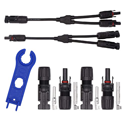 Intckwan Solarpanel Y Stecker mit Schraubenschlüssel, Ip67, F/M/M und M/F/F, Solarpanel Kabel Anschlüsse Y Verteiler, Kompatibel mit 2,5mm2-6mm2 Photovoltaik Steckverbinder, Schwarz Intckwan Solarpanel Y Stecker mit Schraubenschlüssel, Ip67, F/M/M und M/F/F, Solarpanel Kabel Anschlüsse Y Verteiler, Kompatibel mit 2,5mm2-6mm2 Photovoltaik Steckverbinder, Schwarz