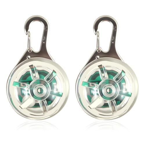 2 Pack Hundehalsband Leuchtend, 3-Modus-LED Wasserdichtes Leuchthalsband Hund, für Nächtliche Spaziergänge, Laufen und Camping Schulranzen Licht, Geeignet für Haustiere, Transparent
