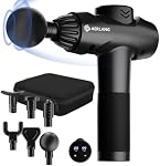 AERLANG Massage Gun,Mothers day gifts ideas Percussion Massage Gun, Muscle Handheld Deep Tissue Massager (Black)-– Six Different Adjustable Heads for Different Muscle Groups - 20 Speed Option