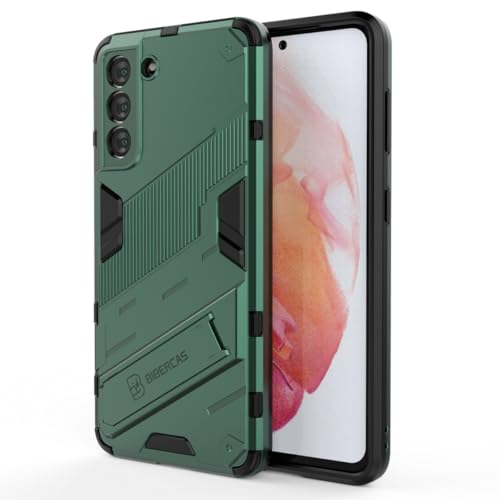 ATISIJIE Funda para Realme 7 Pro,Carcasa con Soporte Oculto Ultra Delgado Antigolpes Armadura Caso Funda para Realme 7 Pro-Verde