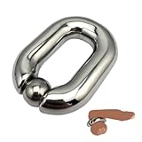 Men's Stainless Steel Long Stretch Pendant, Metal Fitness Workout Accessory with Removable Steel Ball (USF48) (M)