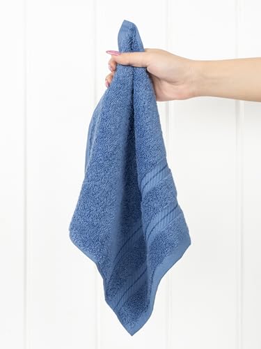 image for American Soft Linen Luxury Washcloths for Bathroom, 600 GSM 100% Cotto
