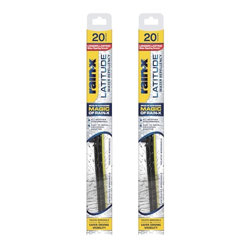 Image of Rain-X 810166 Repellency Water Repellent Wiper Blades, 20 inch Windshield Wipers (Pack of 2), All Weather Streak-Free for Enhanced Visibility w / Water Repellency Formula