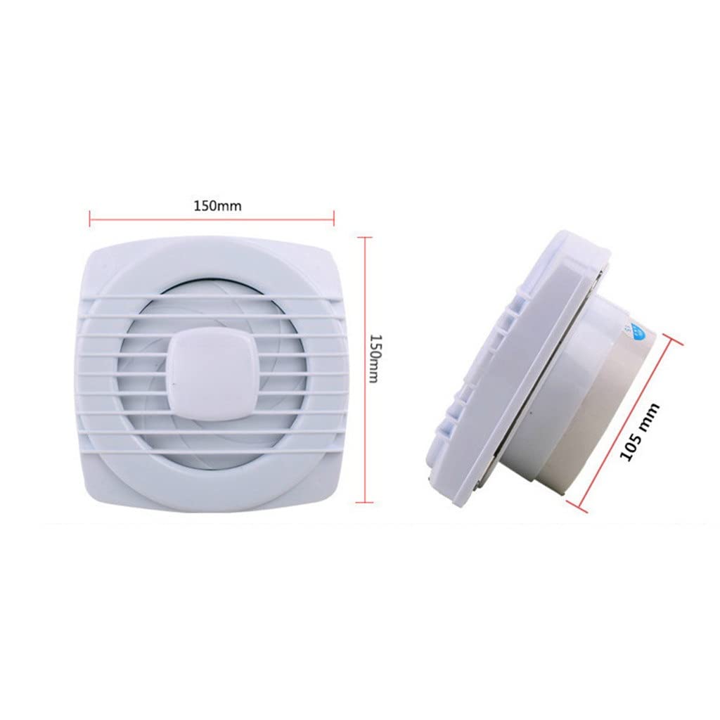 Extractor silencioso de 4 Pulgadas, Ventilador de Escape para el hogar, Hotel, Ventanas de Cristal, Colgar en la Pared, Cocina, baño, Inodoro, Ventilador de Escape