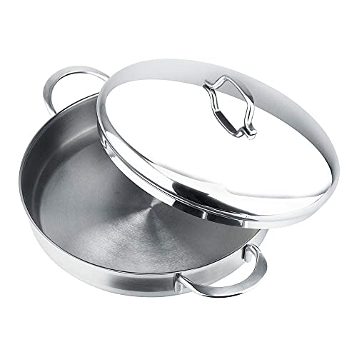01Pxmilta24 - Tartera Modelo Milenium De 24 Cm Con Tapa - Magefesa En Oferta Magefesa Milenium – La Familia De Productos Magefesa Milenium Está Fabricada En Acero Inoxidable 18/10, Compatible Con Todo Tipo De Cocina. Fácil Limpieza Y Apta Lavavajillas (Tartera, 24_Cm)