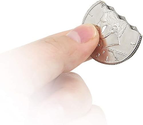 Miniatura 3 de Enjoyer Bite and Restore - Moneda plegable, dos monedas plegables, aspecto mágico de gimmick, monedas de vaining, mágicas, trucos, escenario,