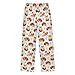 Yuiboo Loose-fit Pjs Trouser Loungewear Fox Illustration Pajamas Long Pants Lounge Indoor Outdoor With 2 Pockets 9-10Y