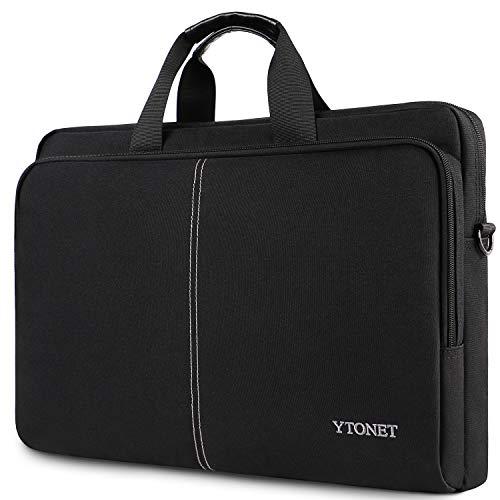 Review Laptop Case 17 Inch, Laptop Carrying Case Slim Laptop Bag for Men Women, Lightweight 17.3 Inch Laptop Case Fit 17.3 17 15.6 Inch Laptops for College School Office Business Travel, Black