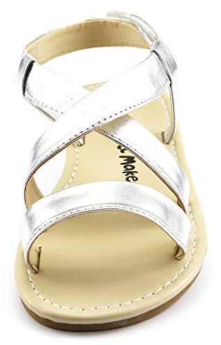 The Doll Maker Ankle Bow Sandal - FBA182020-4 Metallic Silver2