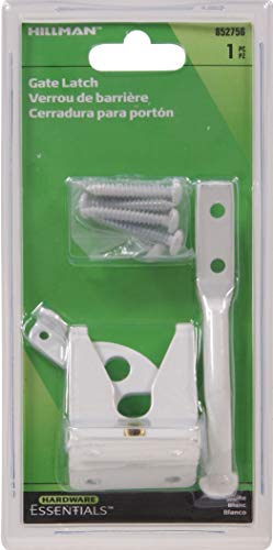 Hillman Hardware Essentials 852756 Universal Gate Latch, Steel, White Finish, 1 Piece #TOP1