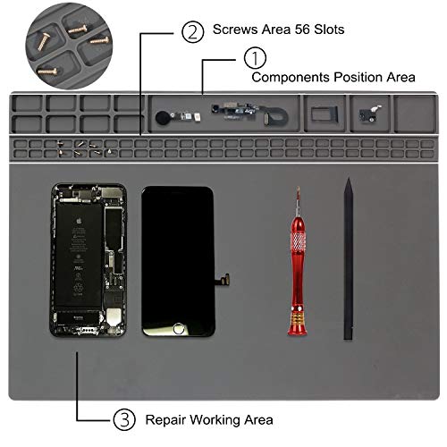 image for HPFIX Silicone Soldering Mat Electronic Repair Mat for Laptop, Watch, 