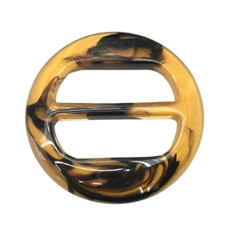 CEMELI Hebilla de cinturón de resina redonda de tres engranajes para mujer