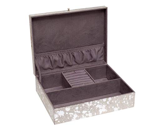 Brillibrum Design Organisateur de Bijoux en Cuir Beige Peau de Vache Boîte à Bijoux pour bagues chaînes Cover