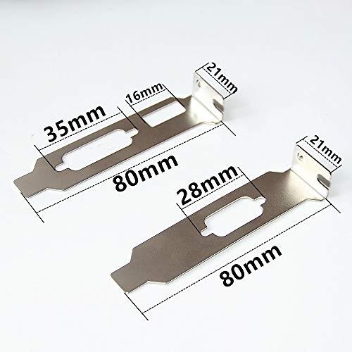 Low Profile Half Height Bracket Hdmi + Dvi + Vga For Ati Nvidia Video Graphics Card #TOP1