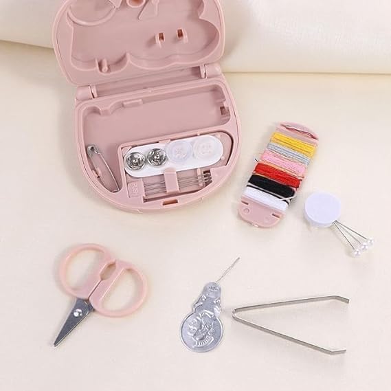 SHIVAARO Mini Travel Sewing Kit - Beginner Pocket Sewing Box with Essential Supplies - Needle, Thread, Buttons, Pins, Scissors, Clip, Needle Threader 3