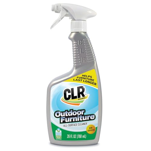 CLR Brands Outdoor Furniture Cleaner, 26 oz. Spray Bottle, Cleans Outdoor Surfaces, Remove Dirt and Grime from Fabric, Wood, Wicker, PVC, Plastic and More
