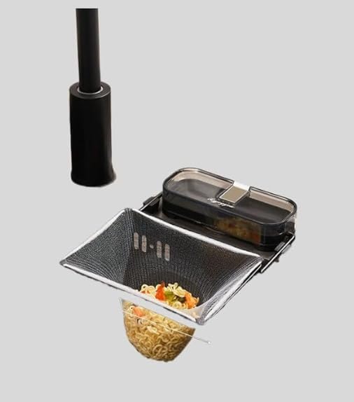 Suction cup-type sink under storage container with storage function, filter net, mesh filter net