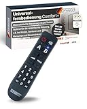 SCHWAIGER Universalfernbedienung Comfort+ I Seniorenfernbedienung mit 20 Tasten I einfache Bedienung I Ersatzfernbedienung für 2 Geräte I vorprogrammiert für Samsung, LG, Sony, Philips, Panasonic
