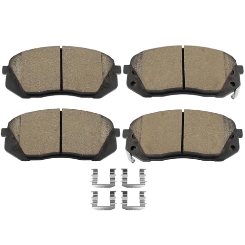 Image of SCITOO D1295-8412 Disc Brake Pads Sets Front Ceramic Brake Pads w /Hardware | For Hyundai For Sonata,For Tucson,For Kia For Cadenza,For Rondo,For Soul EV,For Sportage