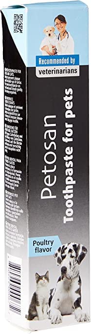 Petosan Zahnpasta für Hunde und Haustiere, Anti-Zahnstein Geflügelgeschmack, 70 g (1er Pack)