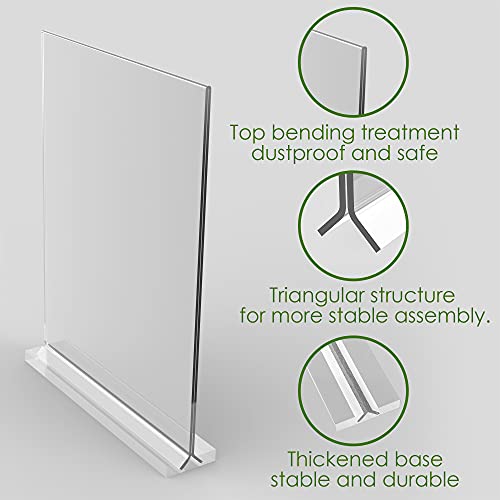 newnewshow 8.5x11 Acrylic Sign Holder 3 Pack Vertical Double-Sided Display (Optional 8.5x11 8.5x5.5 5x7 Horizontal and Vertical) - Image 7
