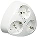 Price comparison product image Kopp 3-way safety socket, standard, surface-mounted, arctic white, IP20, 100502000