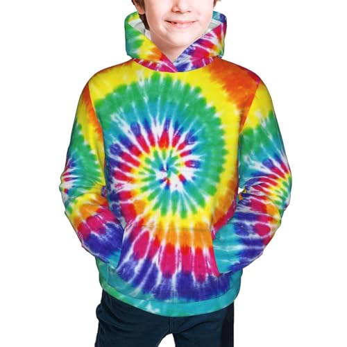 Tie Dye Boy, Girls Sports Shirt Youth Pullover Fashion Hooded Sweatshirt - Main Image