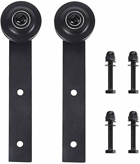KXDTZ 2Pcs Sliding Door Pulley Track Roller Sliding Door Track Rail Pulley Wheel Roller for Barn Door Farm Hardware Accessories