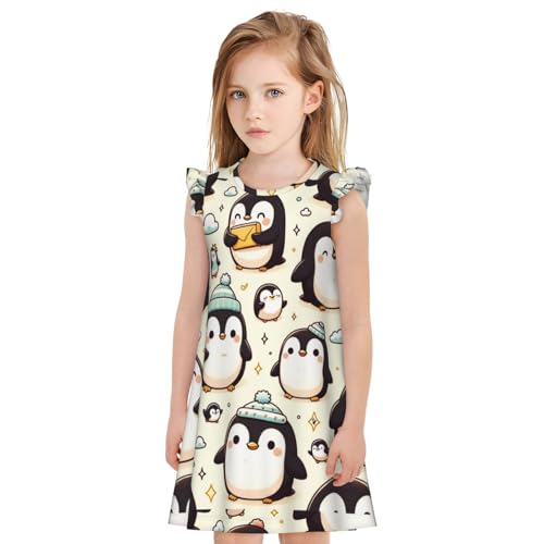 Augenstern Flutter Sleeve Nightgown Kawaii-Emperor-Penguin Soft Sleepwear Nightdress3