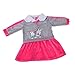 F Fityle Mini Ropa de Vestir para Muñeca Muchacha 16 Pulgadas - Gris + Rosa Roja