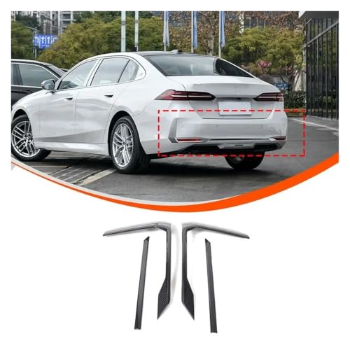 Protector para BMW Serie 5 G60 2024+, evita roces en parachoques trasero con ABS carbono 2