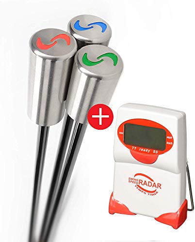 Superspeed Golf System Swing Speed Training Aid, Mens Set + Red Tempo Radar