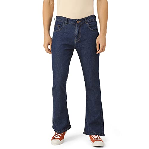 Image of PARIS HAMILTON Men Bootcut Fit Stretchable Bellbottom Denim Jeans