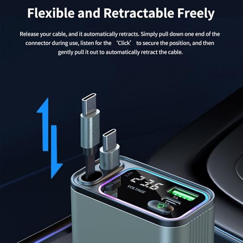 Cargadores de coche de 65W doble tipo C para dispositivo inteligente 6